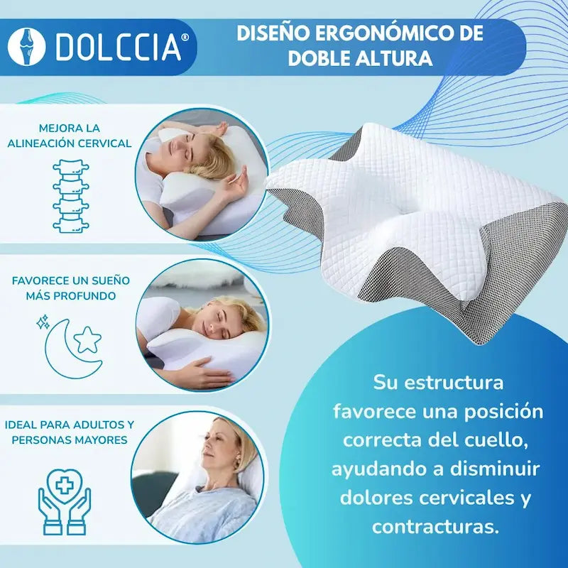 ALMOHADA CERVICAL ORTOPÉDICA ERGONÓMICA