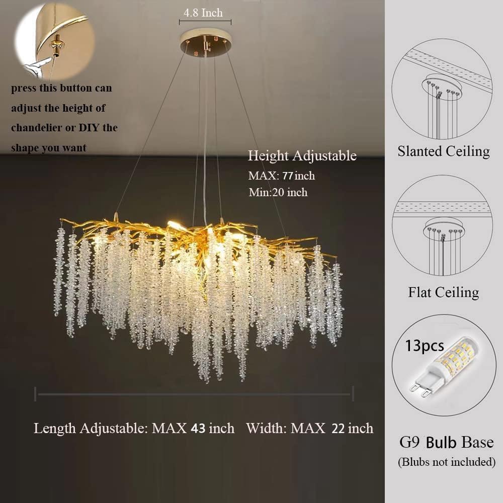 Lustre Oriental en Verre Cristallin – Style Marocain Authentique