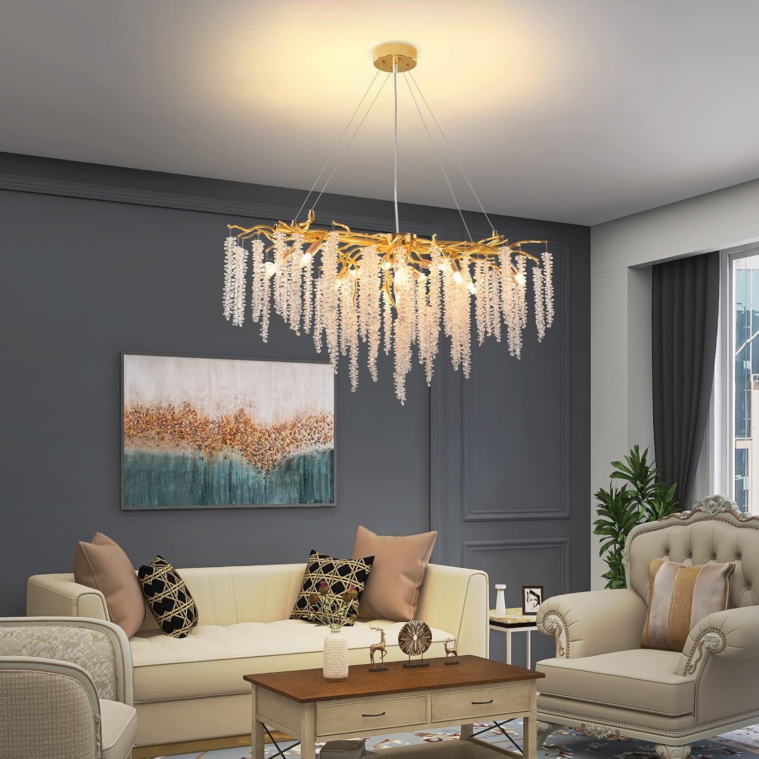 Lustre Oriental en Verre Cristallin – Style Marocain Authentique