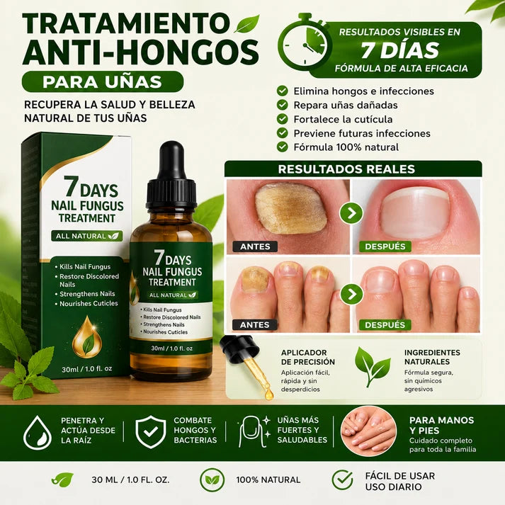 TRATAMIENTO ANTI HONGOS 100% NATURAL 7 DÍAS